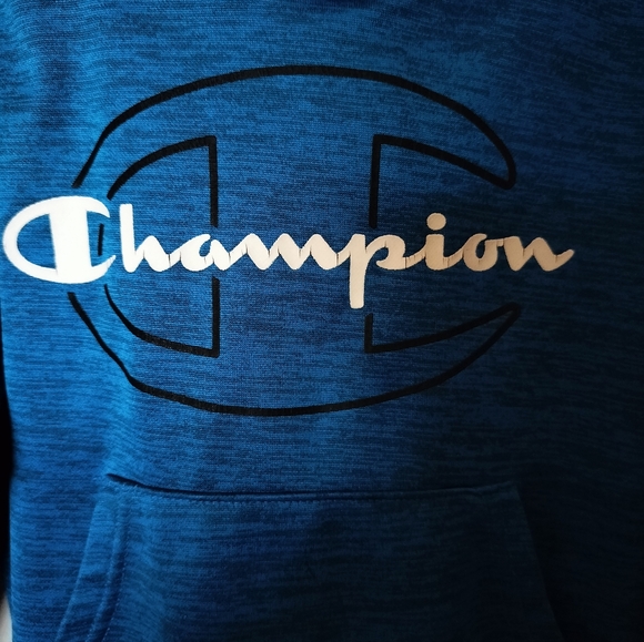 Champion sweatshirt hoodie hooded pullover boys athletic size 4-5 blue toddler - Picture 2 of 6